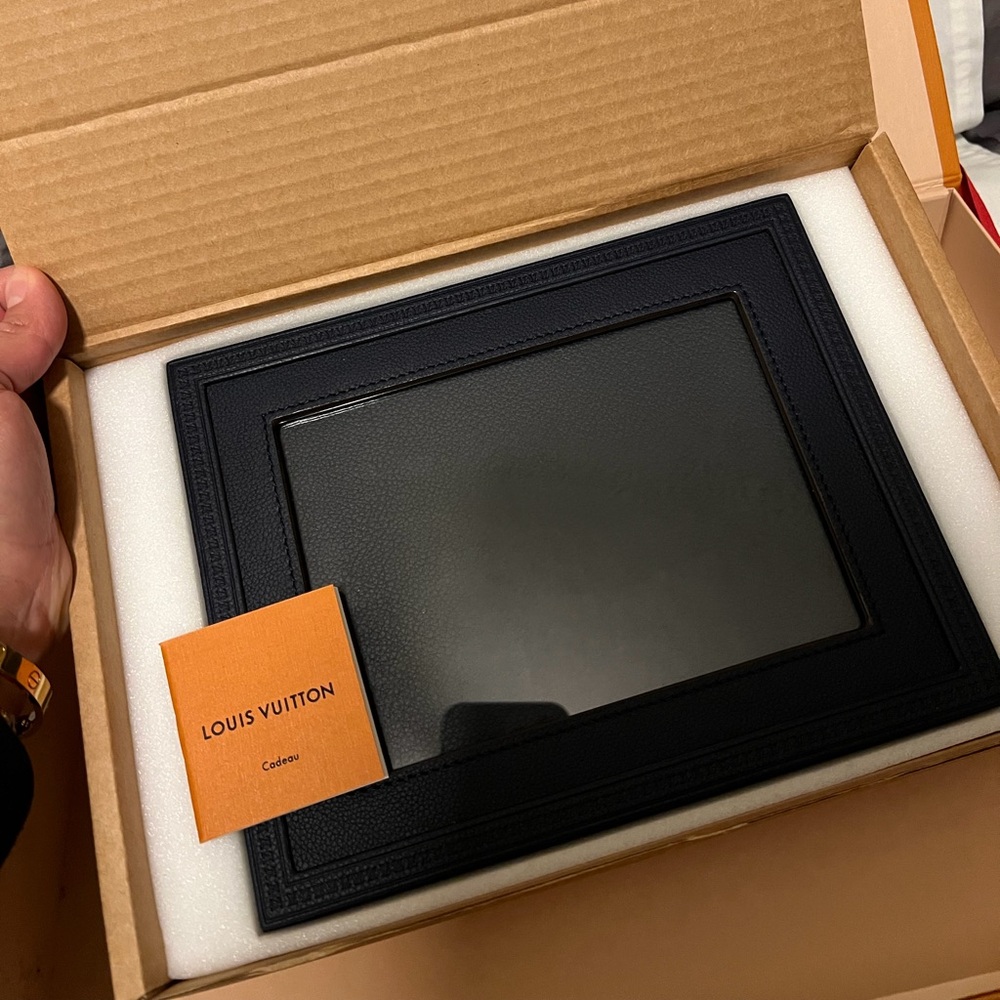 Louis Vuitton Black Leather Picture Photo frame